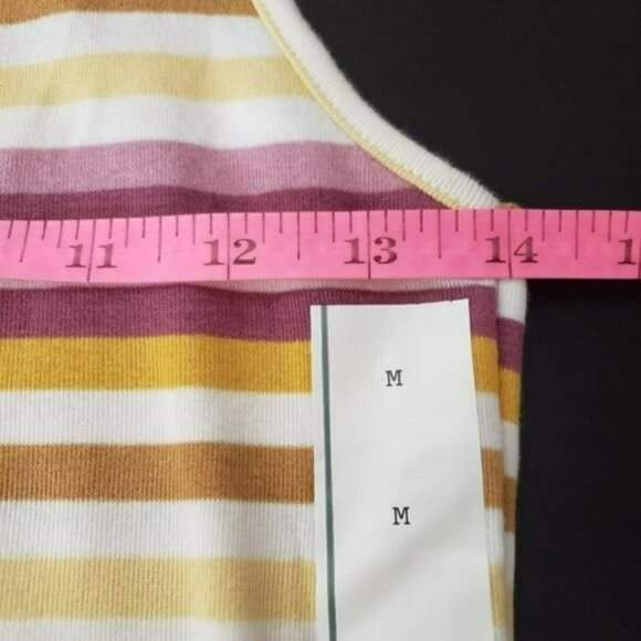 ☀ A New Day Striped Slim Fit Any Day Tank Top Sz M - Picture 5 of 6